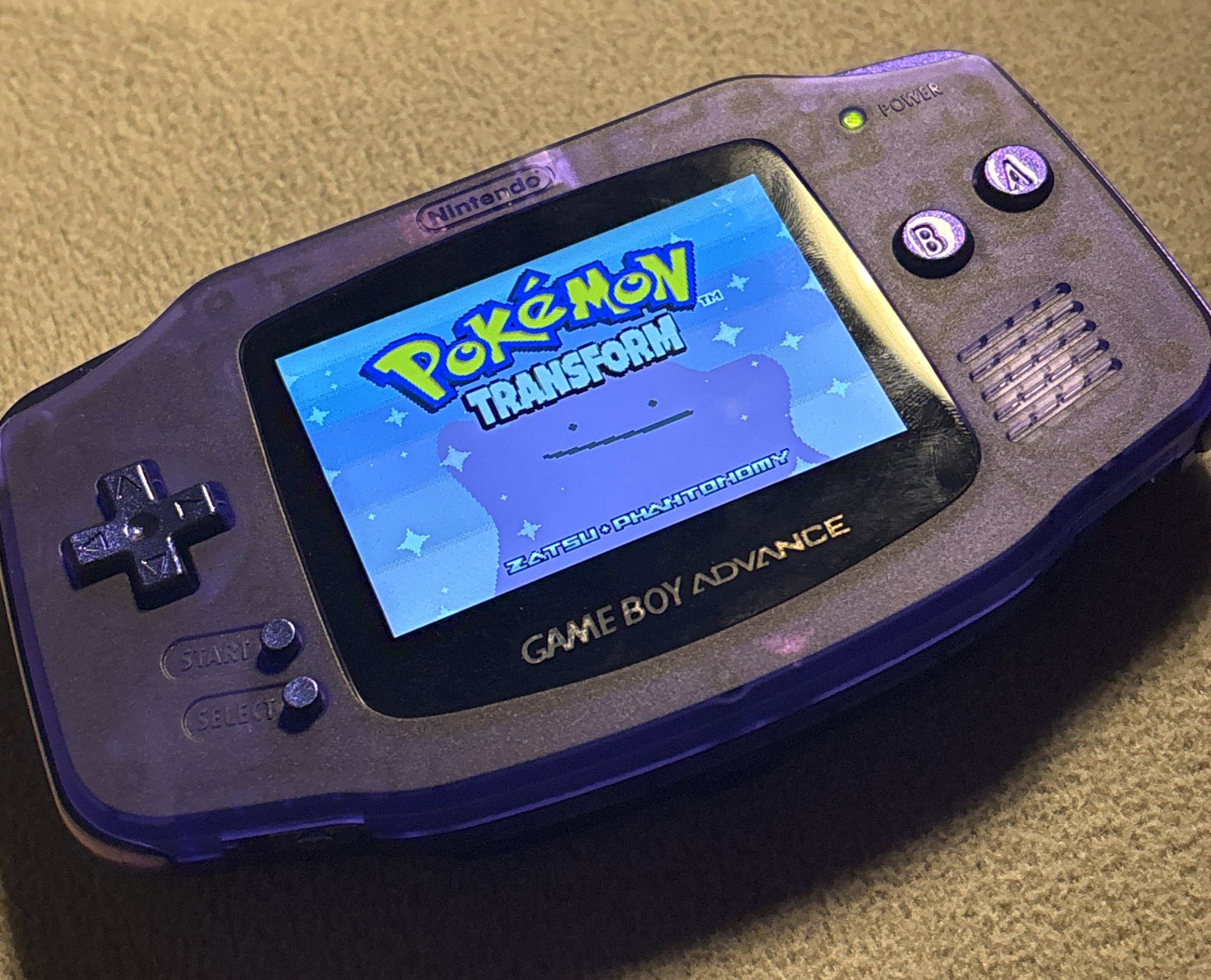 Pokémon Transform on the Car Boot GBA Build